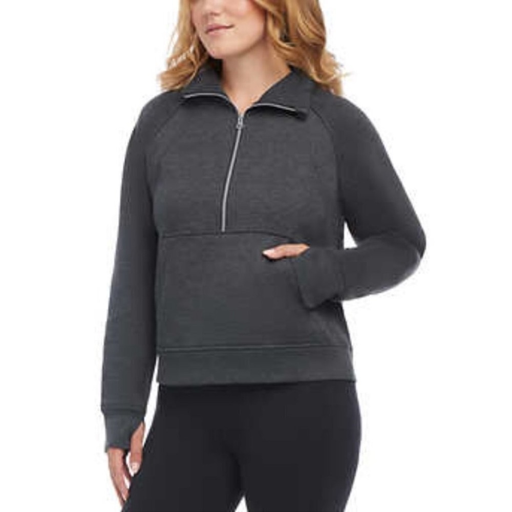 S: Danskin Half zip funnel neck top